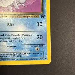 Pokemon TCG Dark Vaporeon 45/82 1st Edition Non-Holo 2000 Team Rocket WOTC NM - Image 4