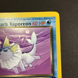 Pokemon TCG Dark Vaporeon 45/82 1st Edition Non-Holo 2000 Team Rocket WOTC NM - Image 5