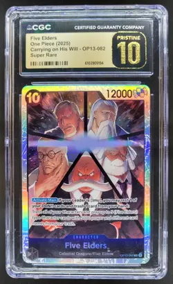 2025 One Piece Five Elders Carrying on His Will Super Rare OP13-082 CGC 10 CG4 - Image 1