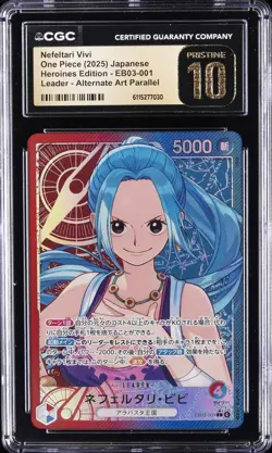 2025 ONE PIECE JPN HEROINES ED ALT ART #EB03-001 NEFELTARI VIVI CGC 10 PRISTINE - Image 1