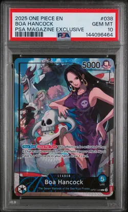 2025 One Piece Promos Boa Hancock #038 PSA Magazine Exclusive PSA 10 - Image 1