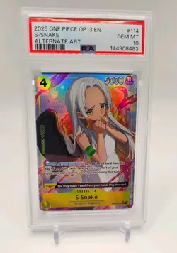 S-Snake OP13-114 One Piece Carrying on His Will Alt Art - PSA 10 - Image 1
