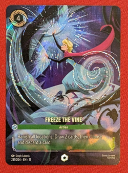 Enchanted Foil FREEZE THE VINE 1x Rare Disney Lorcana Winterspell - Image 1