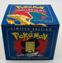 #2 Pokemon Special Edition 23 Karat Gold Plated Trading Card #4 Charizard w/ COA - Image 1