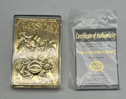 #1 Pokemon Special Edition 23 Karat Gold Plated Trading Card #4 Charizard w/ COA - Image 4