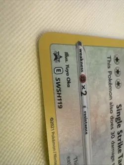 2021 Snorlax SWSH119 Pokemon Holographic Rare Black Star Promo Card Near Mint - Image 2