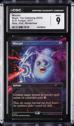 2025 MAGIC THE GATHERING SLD FURBYS RARE FOIL BORDERLESS MISCAST CGC 9 - Image 1