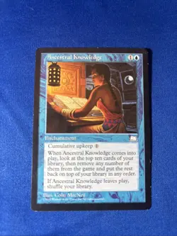 ANCESTRAL KNOWLEDGE LP- Weatherlight Reserved List mtg Magic fast shipping - Image 1
