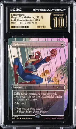 2025 MTG SLD: HEROIC DEED RARE FOIL BORDERLESS #1990 EPHEMERATE CGC 10 PRISTINE - Image 1
