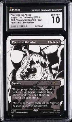 2025 MAGIC THE GATHERING RARE INK BORDERLESS PEER INTO THE ABYSS CGC 10 GEM MINT - Image 1