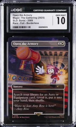 2025 MAGIC THE GATHERING SLD: SONIC BORDERLESS OPEN THE ARMORY CGC 10 GEM MINT - Image 1