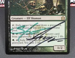 MTG Deathrite Shaman- DAMAGED - Signed -Return to Ravnica Magic Card # 213 - Image 4