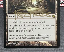 MTG Mutavault- Signed -Morningtide Magic the Gathering Card # 148 - Image 4