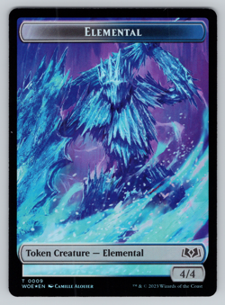 Elemental | Food 10 - FOIL - Double Sided Token - Wilds of Eldraine MTG - Image 1