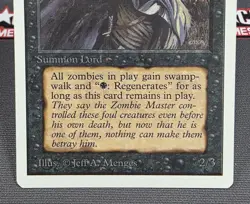 MTG Zombie Master- DAMAGED -Unlimited Edition Magic the Gathering Card # 138 - Image 4