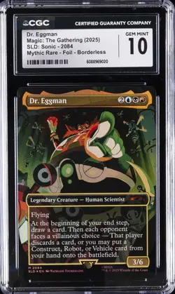2025 MAGIC: THE GATHERING SLD: SONIC #2084 DR. EGGMAN CGC 10 GEM MINT - Image 1