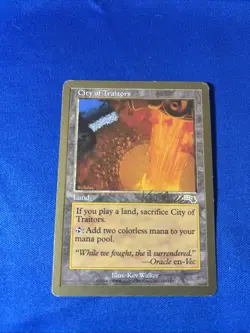 CITY OF TRAITORS LP Gold Bordered World Championships mtg Magic fast shipping - Image 1