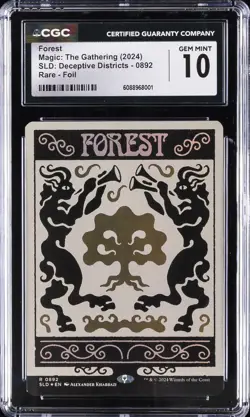 2024 MAGIC: THE GATHERING SLD: DECEPTIVE DISTRICTS FOREST CGC 10 GEM MINT - Image 1