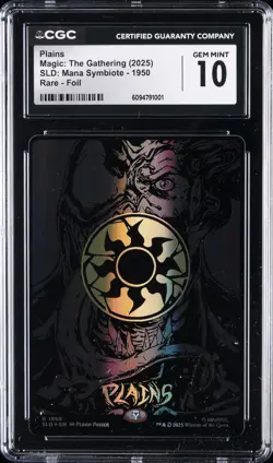 2025 MTG SLD: MANA SYMBIOTE RARE FOIL #1950 PLAINS CGC 10 GEM MINT - Image 1