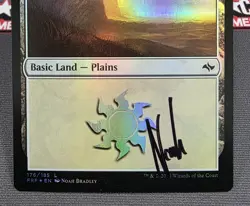 MTG FOIL Plains- Signed -Fate Reforged Magic the Gathering Card # 176 - Image 4