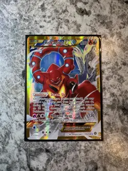 Volcanion EX Secret Rare 115/114 XY Steam Siege Holo Pokemon Card NM - Image 1