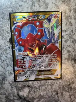 Volcanion EX Secret Rare 115/114 XY Steam Siege Holo Pokemon Card NM - Image 5