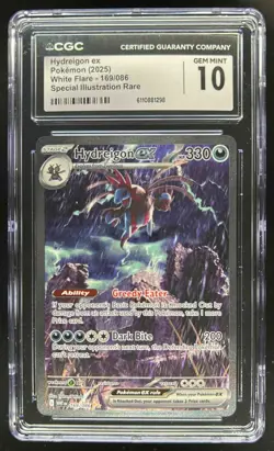 2025 Pokemon White Flare Hydreigon ex Special Illustration Rare #169/086 CGC 10 - Image 1
