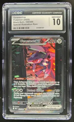 2025 Pokemon Black Bolt Genesect ex Special Illustration Rare #169/086 CGC 10 - Image 1
