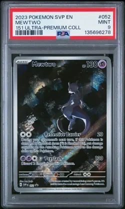 2023 POKEMON SVP EN-SV BLACK STAR PROMO 151 ULTRA-PREM COLL #052 MEWTWO PSA 9 - Image 1