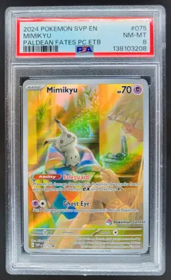 2024 Pokemon SV Black Star Promos SVP EN Mimikyu #075 PSA 8 CG4 - Image 1
