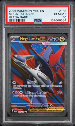 2025 POKEMON MEG EN-MEGA EVOLUTION ULTRA RARE #163 MEGA LATIAS EX PSA 10 - Image 1