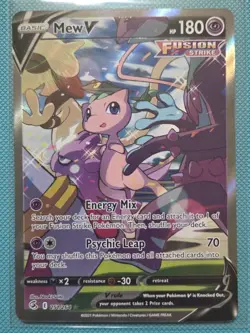 Pokemon TCG Mew V Fusion Strike Holo Card 251/264 Full Art - Image 1