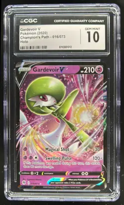 2020 Pokemon SWSH Champion's Path Gardevoir V Holo #016/073 CGC 10 - Image 1