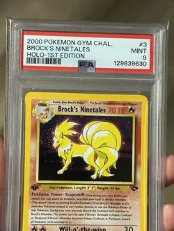 Pokemon 2000 Brock's Ninetales 1st Edition Gym Challenge Holo PSA 9 Head Swirl🌀 - Image 3