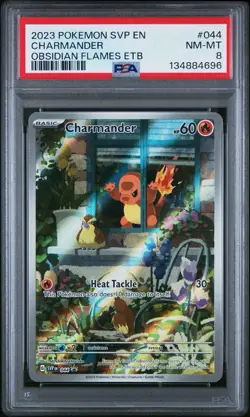 Pokemon TCG Charmander 044 Scarlet & Violet Promo Holo PSA 8 - Image 1
