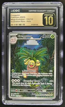2025 Pokemon Mega Evolution Exeggutor PRISTINE Illustration Rare #135/132 CGC 10 - Image 1