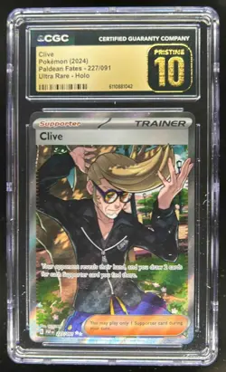 2024 Pokemon Paldean Fates Clive PRISTINE #227/091 CGC 10 - Image 1