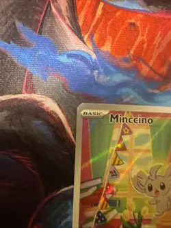 Pokemon TCG Minccino 182/162 Illustration Rare Holo SV05 Temporal Forces - Image 2