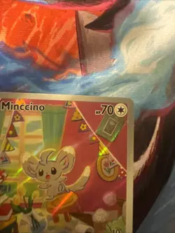 Pokemon TCG Minccino 182/162 Illustration Rare Holo SV05 Temporal Forces - Image 3