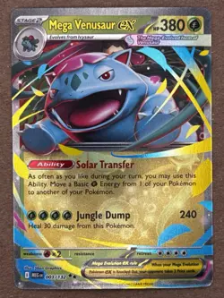 Pokemon TCG Mega Venusaur EX 003/132 English Mega Evolution Holo NM - Image 1