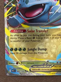 Pokemon TCG Mega Venusaur EX 003/132 English Mega Evolution Holo NM - Image 4