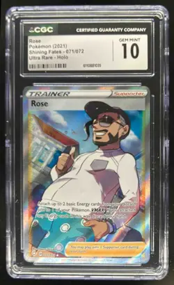 2021 Pokemon SWSH Shining Fates Rose #071/072 CGC 10 - Image 1