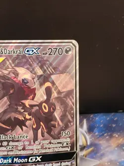 JUMBO Oversized Umbreon & Darkrai GX Tag Team Black Star Promo SM241 Pokemon NM - Image 4