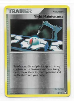 Pokemon --- NIGHT MAINTENANCE --- Mysterious Treasures! REV HOLO! LP! 113/123 - Image 1