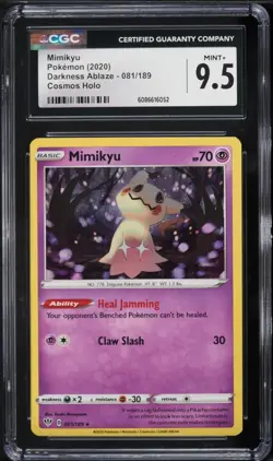 CGC 9.5 Mimikyu Cosmos Holo Darkness Ablaze 2020 Pokemon Card #081 - Image 1