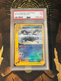 Pokemon Blastoise 37/165 Expedition Reverse Holo PSA 1 - Image 1