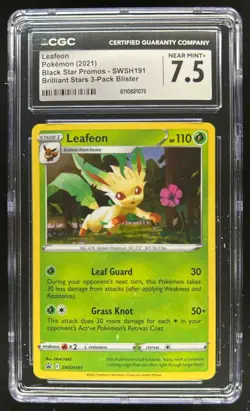2019-2023 Pokemon SWSH Black Star Promos Leafeon Holo #SWSH191 CGC 7.5 - Image 1