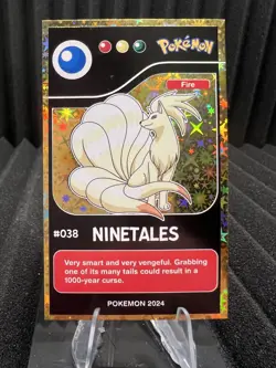 Ninetales #38 - Gold Holo - Pokedex Black Kanto 2024 - Pokemon Card - Image 1