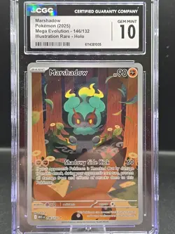 2025 Pokemon Mega Evolution Illustration Rare #146 Marshadow CGC 10 GEM MINT - Image 1