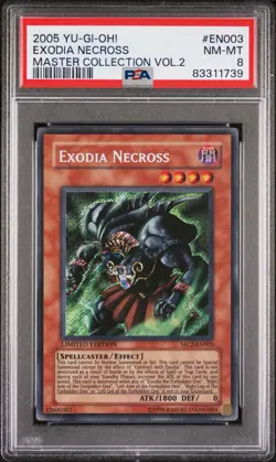 2005 YU-GI-OH! MASTER COLLECTION VOLUME 2 #EN003 EXODIA NECROSS PSA 8 NM-MT - Image 2